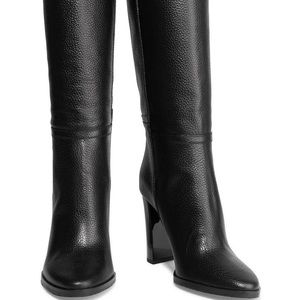 JIMMY CHOO Haywood 95 pebbled-leather knee boots